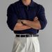 Men's Casual Knit Polo Shirt - Breathable Loose Fit Long Sleeve T-Shirt For Business & Daily Wear (Multiple Colors)_viptrois.com