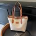 Men's Handbags Simple Contrast High-capacity Commuter Tote Bag With Advanced Texture Vintage Hand Bill Of Lading Shoulder Cloth Bag_viptrois.com