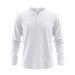 Men's Outdoor Casual Simple Loose Commuter Henry Shirt Long Sleeve Bottoming Shirt Men_viptrois.com