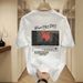 Men's Clothing Heavy Cotton Short Sleeved T Shirt Casual Trend Men and Women Summer Ins White Round Neck Top Trendy Versatile Men's Half Sleeve_viptrois.com