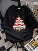 Christmas Sugar Skull On Tree Funny Santa Sugar Skull Xmas T-Shirt Stylish Casual Top For Everyday Wear Stretched Slightly Fashion Graphic Soft_viptrois.com