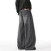 Men's Clothing Striped Washed Distressed Jeans For Men Autumn Style Trendy Brand Loose Straight Leg Pants Silhouette Versatile Long Pants_viptrois.com