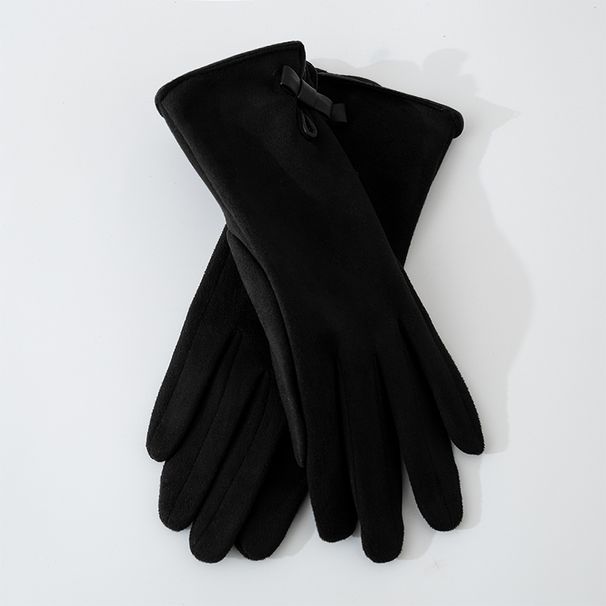 Suede Gloves Women In Autumn Winter, With Added Fleece Warmth A That Can Be Omitted. Casual Finger Touch Screen For_viptrois.com