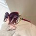Trendy Big Frame Sunglasses Retro Glasses Fashion Rose Sunglasses Women_viptrois.com