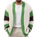 Pure Cross-Border Hot Sale Men's Knitted Loose Color-Block Woolen Cardigan Thickened Coarse Knit Sweater For Men SY0105_viptrois.com