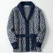 Loom Cross-Border Men's Fashion European And American Style Diamond Jacquard Woolen Coat Autumn Winter Thickened Mid-Length_viptrois.com