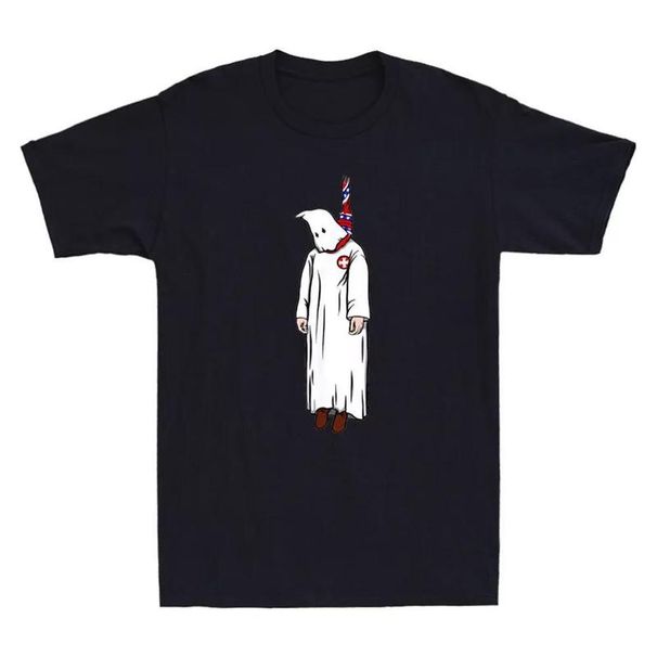 Camiseta Manga Corta Vintage Para Hombres Con Gráfico Colgante De Klan Divertido Regalo_viptrois.com