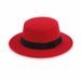 Classic retro children's flat top hat woolen small head circumference baby hat photography photo solid color gentleman hat_viptrois.com