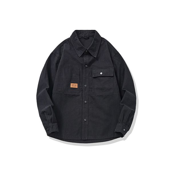 Nordmann High-Density Heavyweight Combed Cotton Washed American Workwear 2025 Autumn Long Sleeve Shirt Men's Jacket_viptrois.com