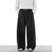 Men's Clothing Smooth Drape Pleated Trousers For Men Autumn Style Loose Straight Trousers Japanese Retro Trendy Casual Pants_viptrois.com