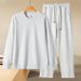 Men's Cotton Sweatshirt & Sweatpants Set – Casual Round Neck Two-Piece Outfit (Grey/Black/Blue, M-5XL)_viptrois.com