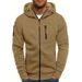 Large-Sized Men's Autumn And Winter Sports And Fitness Jacket, Casual Arm Zipper Hoodie, Cardigan And Hooded Jacket_viptrois.com