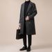 Thickened Overcoat Men's Winter Style Mid-Length Korean Version Double-Breasted Woolen Trench Coat_viptrois.com