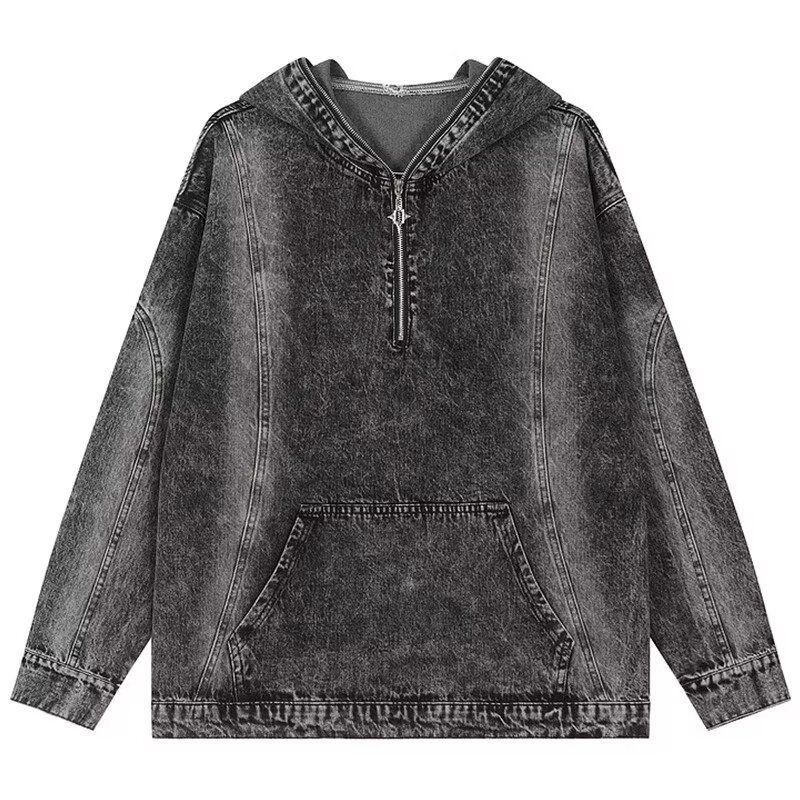 Men's Clothing Retro denim jacket for women spring and autumn trendy couple old loose top vibe cool suit jacket_viptrois.com