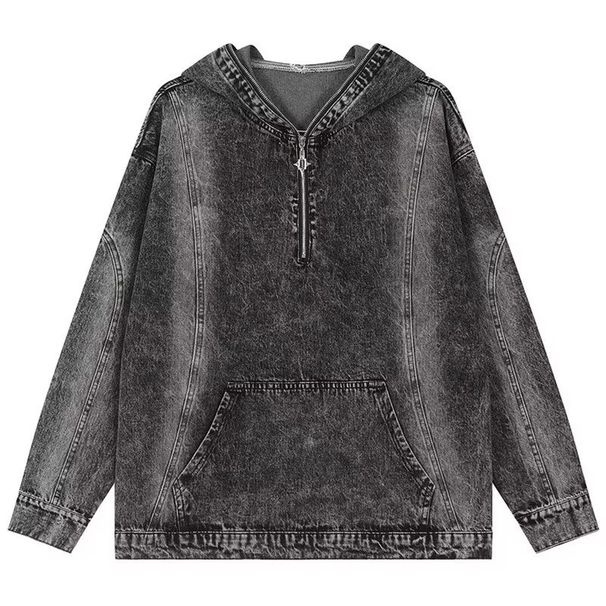Men's Clothing Retro denim jacket for women spring and autumn trendy couple old loose top vibe cool suit jacket_viptrois.com