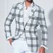 Men's Clothing men's plaid casual suit light business plaid printed men's tops source factory wholesale _viptrois.com