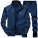 Men's Embroidered Stand Collar Sweatshirt, Slim-Fit Long Sleeve Zip-Up Hoodie For Casual & Sporty Look – M-8XL Sizes_viptrois.com