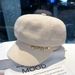 Women's Hats Waffle Belt Buckle Rivet Octagonal Hat Spring And Autumn Of The Internet Celebrity New British Duckbill Painter Hat_viptrois.com