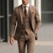 Men's Clothing Handsome Men's Suit Three Piece Suit Solid Color High End Temperament Banquet Business Slim Fashion Suit_viptrois.com