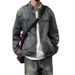 American Style Vintage Washed Denim Jacket For Men, Loose Versatile On The Streets, Stylish And Rugged_viptrois.com