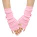 Medium to long woolen Japanese Korean autumn and winter anime dress up gloves, knitted open finger warm gloves_viptrois.com