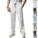 Men's Waffle-Knit Dress Pants – Breathable Textured Polyester With Elastic Waist (S-3XL, 5 Versatile Colors)_viptrois.com