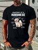 Anatomy Of A Havanese Dog Cuba Bichon Dog Lover T Shirt Tee Mens Womens Gift New Designer Clothes Streetwear Soft Unisex Stretched Casual_viptrois.com