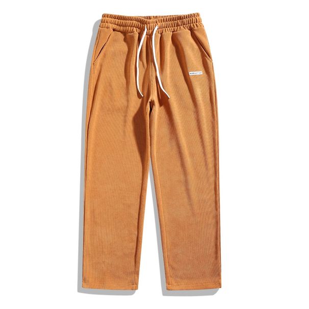Men's Clothing Corduroy Casual Pants High Street Fashion Retro Casual Straight Trousers_viptrois.com