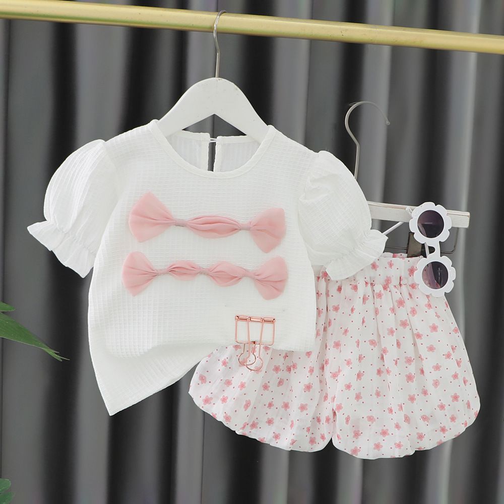 Mother & Kids Two Piece Suit For Baby Girls Summer Cute Thin Children's Clothing Children's Summer Suit_viptrois.com
