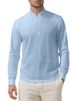 Men's Clothing Foreign Trade Men's Loose Linen Solid Color Long Sleeve Stand Collar Top Men's Casual Shirt_viptrois.com