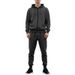 Men's Heavyweight Fleece Lined Cardigan Sweatshirt And Sweatpants Set Trendy Drawstring Hooded Zip Up Autumn Winter Clothing_viptrois.com
