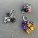 Original Purple Gold Handmade Dice String Lucky Pendant Couple Bag Pendant High Value Accessories Niche Keychain Pendant_viptrois.com