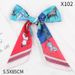 Twill War Horse Small For Women Spring Summer Thin Narrow Ribbon Tie Band Hair Wrap Decoration Bowknot Long Scarf_viptrois.com