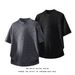 Unisex American Retro Style Turtleneck Short Sleeve Knit Top Breathable Versatile Summer Shirt Loose Sculpted Jacquard Design_viptrois.com