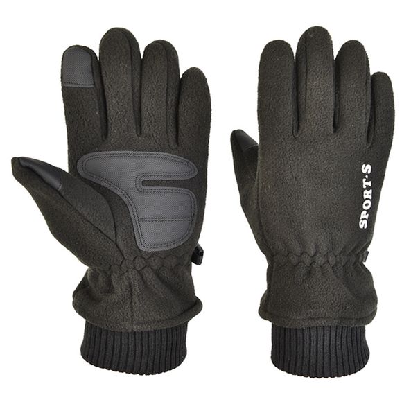 new outdoor warm touch screen gloves plus velvet thick windproof polar fleece non slip ski gloves_viptrois.com