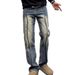 Men's Gradient Washed Jeans Straight Leg Casual Pants Retro Trendy Versatile Spring Autumn New Style_viptrois.com