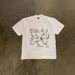 Happy Cat Print T-Shirt Couple Style Loose Fit Short Sleeve Women's Top Men's Tee 250g Heavyweight Pure Cotton_viptrois.com
