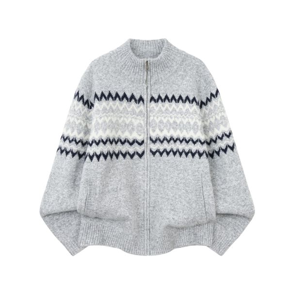 Fel Island Sweater Loose Round Neck Knitted Cardigan Trendy Brand Line Jacket_viptrois.com