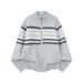 Fel Island Sweater Loose Round Neck Knitted Cardigan Trendy Brand Line Jacket_viptrois.com