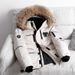 New Year Non-Closing Fake Fur Collar Down Jacket For Men And Women Couples Korean Parka Running Men's Workwear Thickened_viptrois.com