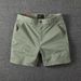 Premium Products Workwear Cotton Shorts Summer Men's Slim Fit Solid Color Loose Thin Three Quarter Casual Pants_viptrois.com