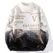 Semi-turtleneck Sweater Men's Autumn And Winter Solid Color Thread Coat Japanese Trend Simple And Handsome Pullover Knitted Sweater_viptrois.com