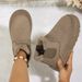 Women's Shoes Large Size Mid Tube Thick Soled Snow Boots For Women 2025 Autumn And Winter New Style Slip On Fashionable Popular Cotton Shoes For Women_viptrois.com