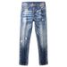 Men's Clothing Jeans - Vintage Washed Denim Pants With Handmade Rips Tching, Straight Leg Comfort Stretch For Casual Wear_viptrois.com