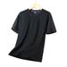 Men's Ice Silk Plus Size Short-Sleeved T-Shirt Round Neck Clothing Trend Ice Sense Print Short-Sleeved Breathable Top_viptrois.com