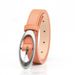 oval alloy pin buckle women's belt decoration dress suit jeans simple versatile belt_viptrois.com