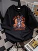 Feral Girl Halloween Spooky Witch Funny Raccoon Pumpkin T-Shirt Fashion Stylish Stretched Versatile Print Round Neck Short Sleeve Breathable Graphic Female T-Shirt For Women Casual Unisex Women Streetwear Casual Slightly Comfortable Designer Clothes_viptrois.com