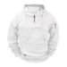 Men's Clothing Zip-Up Hooded Sweatshirt - Fleece Lined, Multi-Pocket, Casual Pullover (Light Gray, Dark Brown, Burgundy, Army Green, White, Navy)_viptrois.com