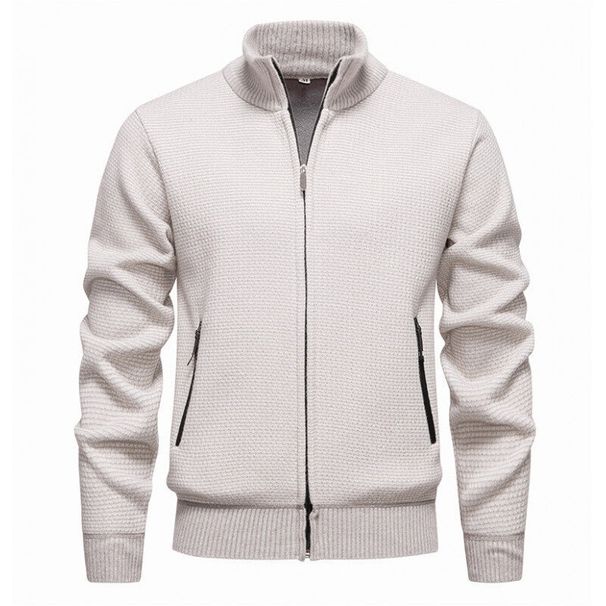 Men's Clothing Casual Sweater Trendy Fashion Stand Collar Knitted Cardigan Jacket_viptrois.com