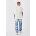 "Men's Elastic Patchwork Straight Leg Jeans – Light Blue, Pink, Bluish & Khaki (Sizes S-XXL)"_viptrois.com